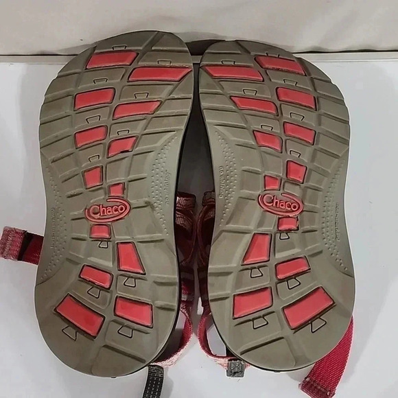 Girls Chaco ZX/1 Dual Strap Cloud Sandals, Black/Pink, Size 3, Pre-Owned - Picture 10 of 12